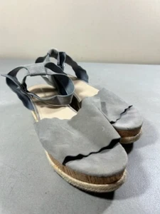 Marc Fisher women's gray suede ankes trap Faitful sandals size 10 - Picture 1 of 3