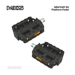 NEW MKS GRAFIGHT-XX Plastic Platform Bicycle Pedals : 9/16" BLACK