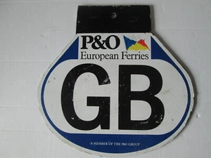 Placa GB. Placa GB de ferries europeos de P&O. Placa de aluminio GB. - Imagen 1 de 2