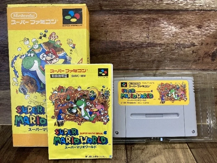 Sf1 Super Famicom official Game soft Super Mario World SFC Japan w/box - Image 1 of 1
