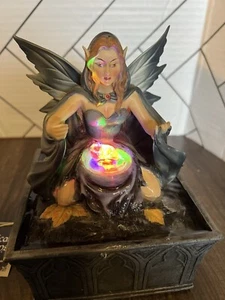 Mystical Creations Magic Dark Fairy LED Bubbling Water Fountain Color Changing - Picture 1 of 14