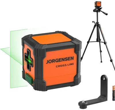 JORGENSEN Laser Level with Tripod, 65 FT Self Leveling Cross Line Laser Level - Image 1 of 4
