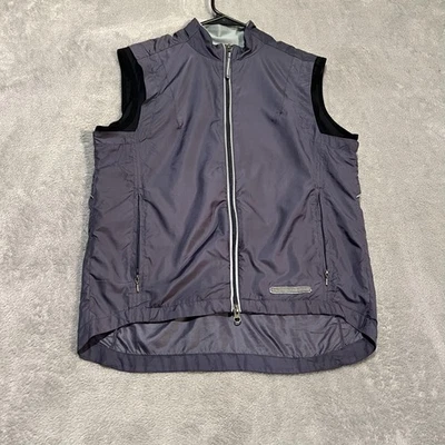 Nike Chaleco Mujer Pequeño Gris Golf Cortavientos Malla Reflectante Cremallera Foto 1 de 4