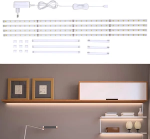 B.K.Licht Striscia LED 2M, Set Di 4 Pezzi Da 50Cm, Luce Bianca Naturale 4000K, I - Imagen 1 de 12