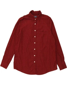 Camisa de pana LANDS END para mujer Reino Unido 14/16 grande algodón manchado borgoña DA11 - Imagen 1 de 3