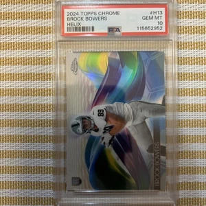 BROCK BOWERS 2024 Topps Chrome SP HELIX CASE HITRookie RC #H13. PSA 10 GEM MINT! - Picture 1 of 7