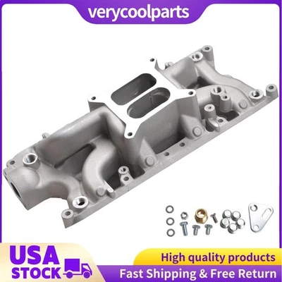 Coletor de admissão de avião duplo de alumínio compatível com Ford Small Block 260 289 302 Windsor - Imagem 1 de 4