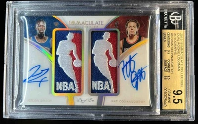 2015-16 Immaculate Pat Connaughton Jerian Grant Rookie Logoman Auto #1/1 BGS 9.5 - Image 1 of 2