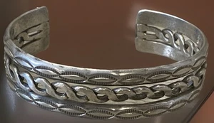 Indianer Sterling Armreif Armband Unisex Chunky - Bild 1 von 6