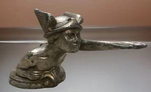 ORIGINAL 1927-1928 REO AUTOMOBILE CAR HOOD ORNAMENT--RADIATOR CAP--WINGED GOD  - Picture 1 of 16