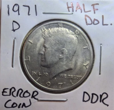 Error Coin 1971-D Kennedy Half Dollar, DDR  - Image 1 of 4