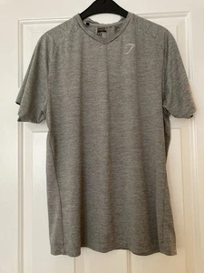 GYMSHARK Grey Dry T-shirt L VGC - Picture 1 of 4