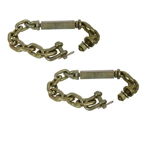 2 Universal 3 Three Point Hitch Chain Stabilizer Turnbuckle Sway - Picture 1 of 1