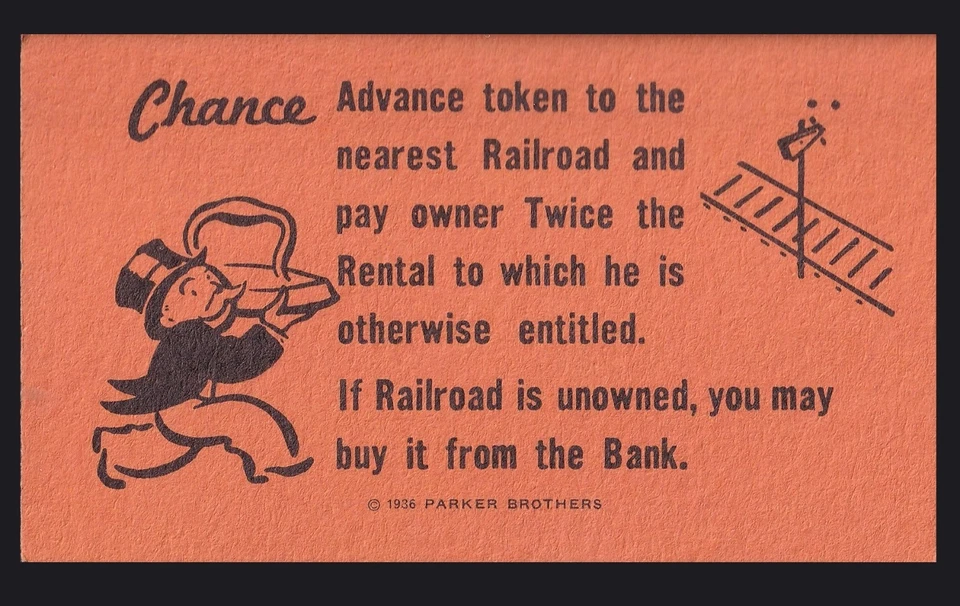 Карты шансов Монополия ▲ Parker Brothers ▲ на выбор! - Изображение 1 из 1