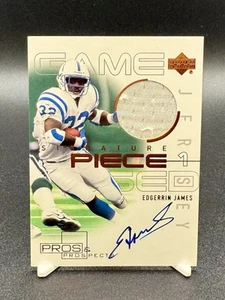 2000 Upper Deck Pros & Prospects Signature Piece 1 Edgerrin James On Card Auto - Picture 1 of 2