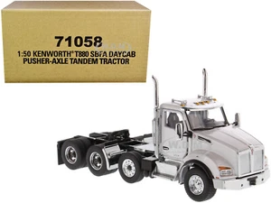 KENWORTH T880 SBFA DAYCAB PUSHER-AXLE TRACTOR WHITE 1/50 DIECAST MASTERS 71058 - Picture 1 of 2