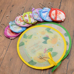 Foldable Cute Fans Portable Small Round Hand Fan Cooling Pocket Random Color 1PC
