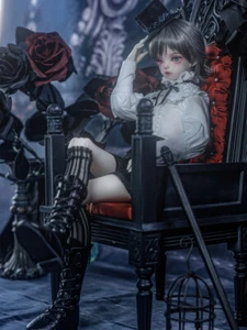 FULL SET 1/4 BJD Doll British Style Boy Resin Ball Joint Eye Makeup Wig Clothes - Picture 1 of 13