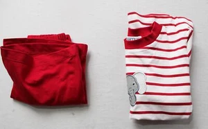 Ishtex Boy's Short Sleeve Elephant Shirt & Shorts Set CA4 Crimson Size 5 NWT - Picture 1 of 7