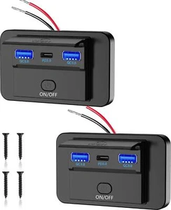 USB C Ladebuchse 12V Autoladegerät 30W PD Typ C und Dual 18W QC3.0 Schnell für - Bild 1 von 9