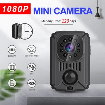 HD 1080P Mini Body Camera PIR Motion Pocket Cam Night Vision Video Recorder - Image 1 of 4