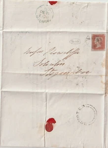 1850 =778= NUMERAL DUNSTER UDC INLAND REV LETTERA A STOGUMBER BENJAMIN LYES - Foto 1 di 3