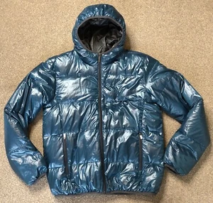 CALVIN KLEIN Mens Coat Down Padded Teal green Hooded zip up Jacket XL BNWT - Picture 1 of 14