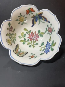 Oriental Objects D’Art Cuenco Decorativo Mariposas Baratijas Macao No Para Comida - Imagen 1 de 12