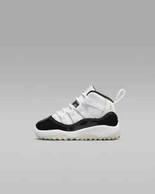 Nike Air Jordan Retro 11 XI Gratitude DMP Negro Blanco Dorado Bebé Niño Pequeño Talla TD Foto 1 de 4