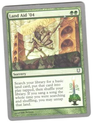 Magic_the_gathering Unhinged Land Aid '04 #102 2004,MTG,LP Common - Image 1 of 2