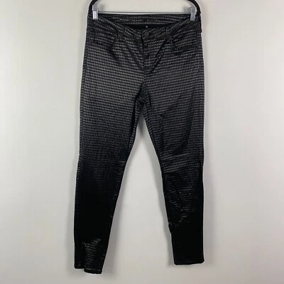Kut From The Kloth Mia Toothpick Skinny Pants Size 12 Black Houndstooth - Image 1 of 4