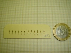 SÉRIE DE 12 AIGUILLES PETITES SECONDES DORÉES POUR MONTRES POCHE / BRACELET N°6 - Picture 1 of 4
