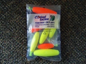 " NIP " Comal Tackle 8 Pack Of Assorted Floats Of Different Sizes & Colors - Picture 1 of 8