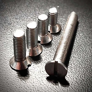 M4 Machine Screws Slot Countersunk A2 304 Stainless Steel - Picture 1 of 13
