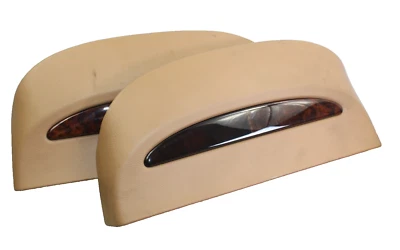 02-08 BMW E66 E65 760LI 750LI 750I 760I FRONT SEAT BACK 2 TONE WOOD TRIMS TAN - Image 1 of 4