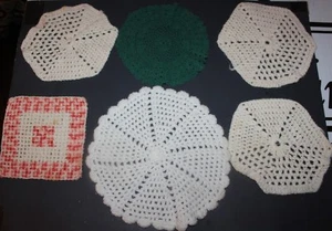 Vintage Lot of Handmade Doilies, Pot Holder - Crochet - Picture 1 of 8