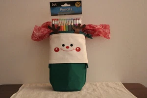 Pencil and/or Pen Fabric Holder with No #2 Pencils & Colored Pencils - Picture 1 of 3