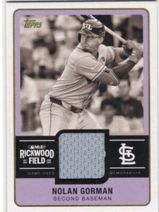 Tarjeta reliquia Rickwood serie 1 Topps 2025 Nolan Gorman #RWR-NG (B-005) - Imagen 1 de 1