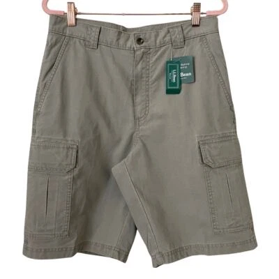 Pantalones Cortos LL Bean Para Hombre Talla 30 Gris Caqui Carga Peso Tropical 10" Algodón Exterior Foto 1 de 4