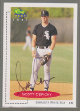 Autographed 1991 Classic Best Scott Cepicky - Sarasota White Sox