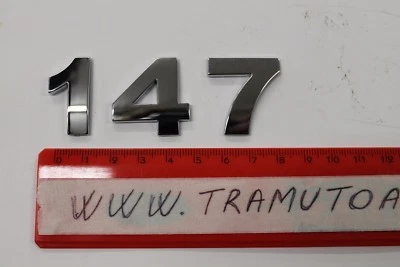 LAMPA SCRITTA Alfa Romeo 147 - CON BIADESIVO - CROMATA - per AUTO -