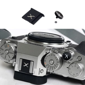 Shutter Release Button + Metal Hot Shoe Cap Cover for Fujifilm X-T200 Pro2 X-T5 - Picture 1 of 4