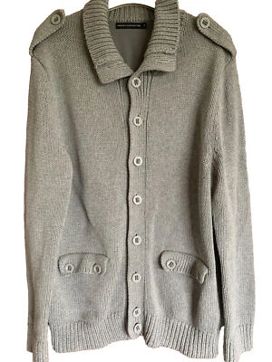 FRENCH CONNECTION MENS CARDIGAN, 100% Cotton, SIZE M, Thick Knit, Hardly Worn - Image 1 of 4