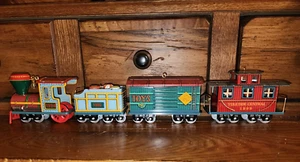 Yuletide Central Locomotive, Tender, Box Car & Caboose Christmas Ornament Set - Picture 1 of 19