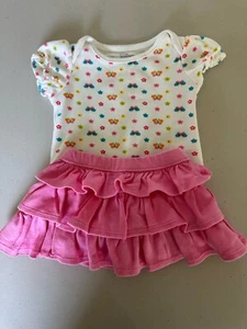 Little Wonders Baby Girls Size 0-3 Months Butterfly Skirt Outfit - Picture 1 of 8