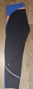 IVIVVA by LULULEMON Girl's Gray & Blue Cropped Active Leggings Bottoms - Picture 1 of 6