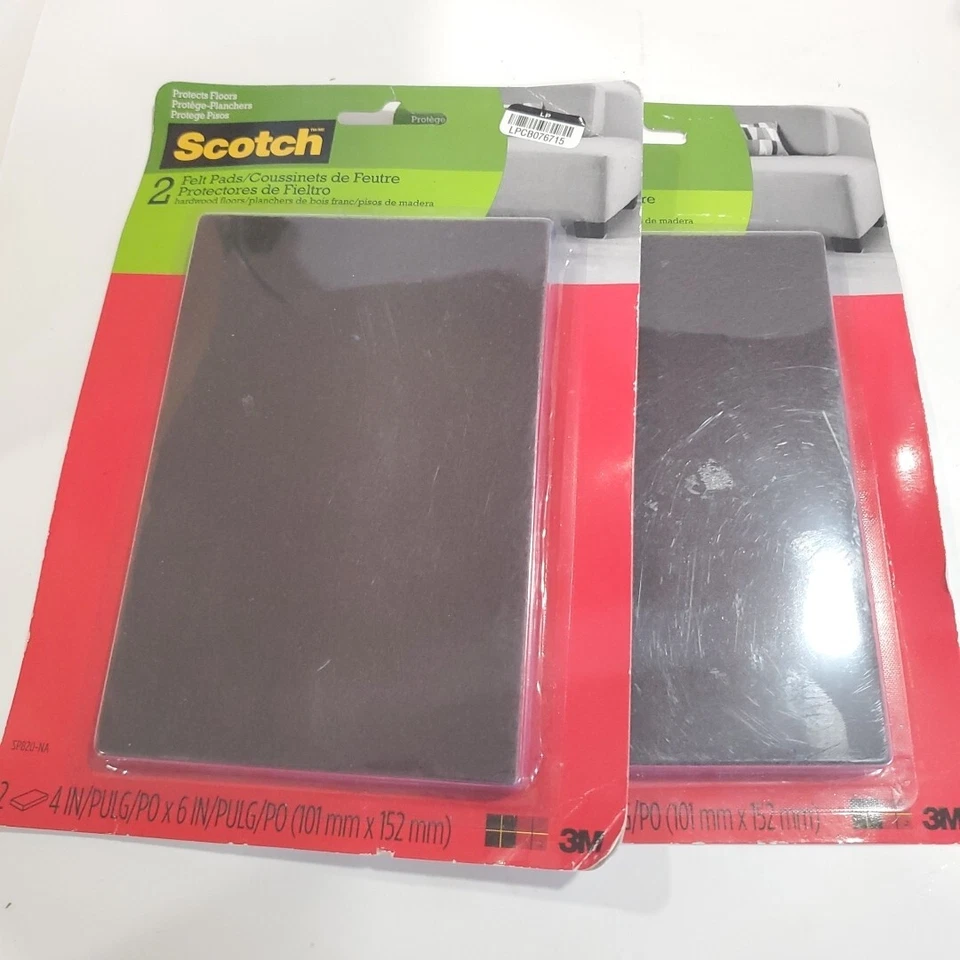 Almohadillas de fieltro grandes 4x6 Scotch SP820-NA 2 paquetes (4 quilates) 3M Foto 1 de 4