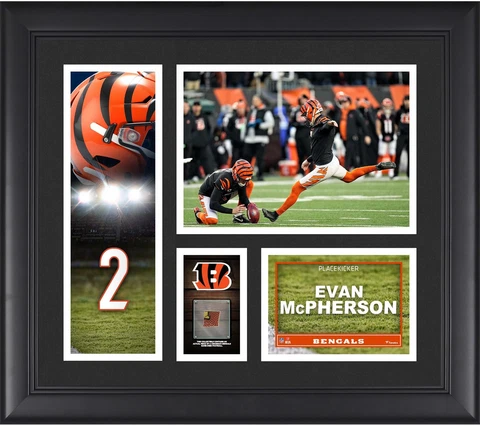 Evan McPherson Cincinnati Bengals Framed 15" x 17" Player Collage Cover