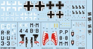 Eduard 1/72 Bf 110E Battle of Britain Decal D72001 - Picture 1 of 1