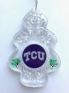 TCU RANAS CON CUERNOS NCAA Acrílico Árbol de Navidad Adorno - Imagen 1 de 1